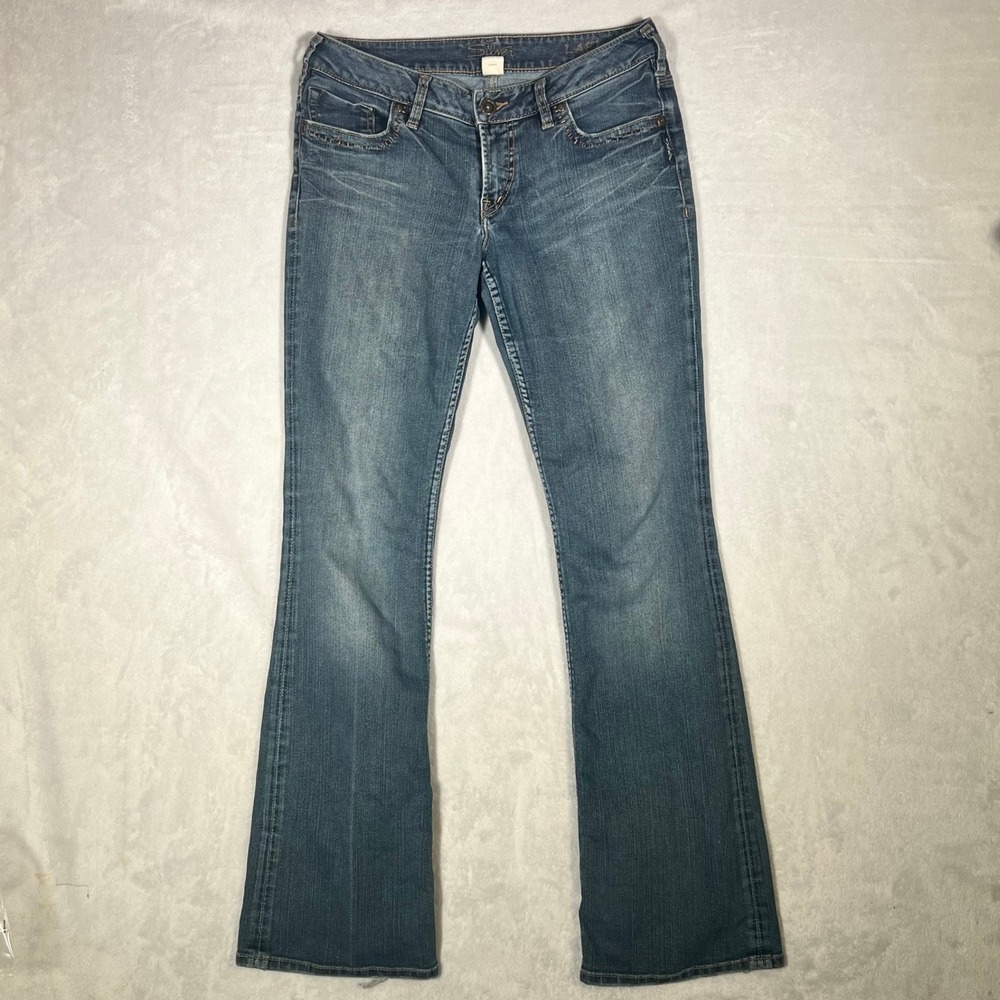 Silver Jeans Co‎ Lael Jeans Womens 30 Mid Rise Bootcut Blue Denim Low Rise y2k